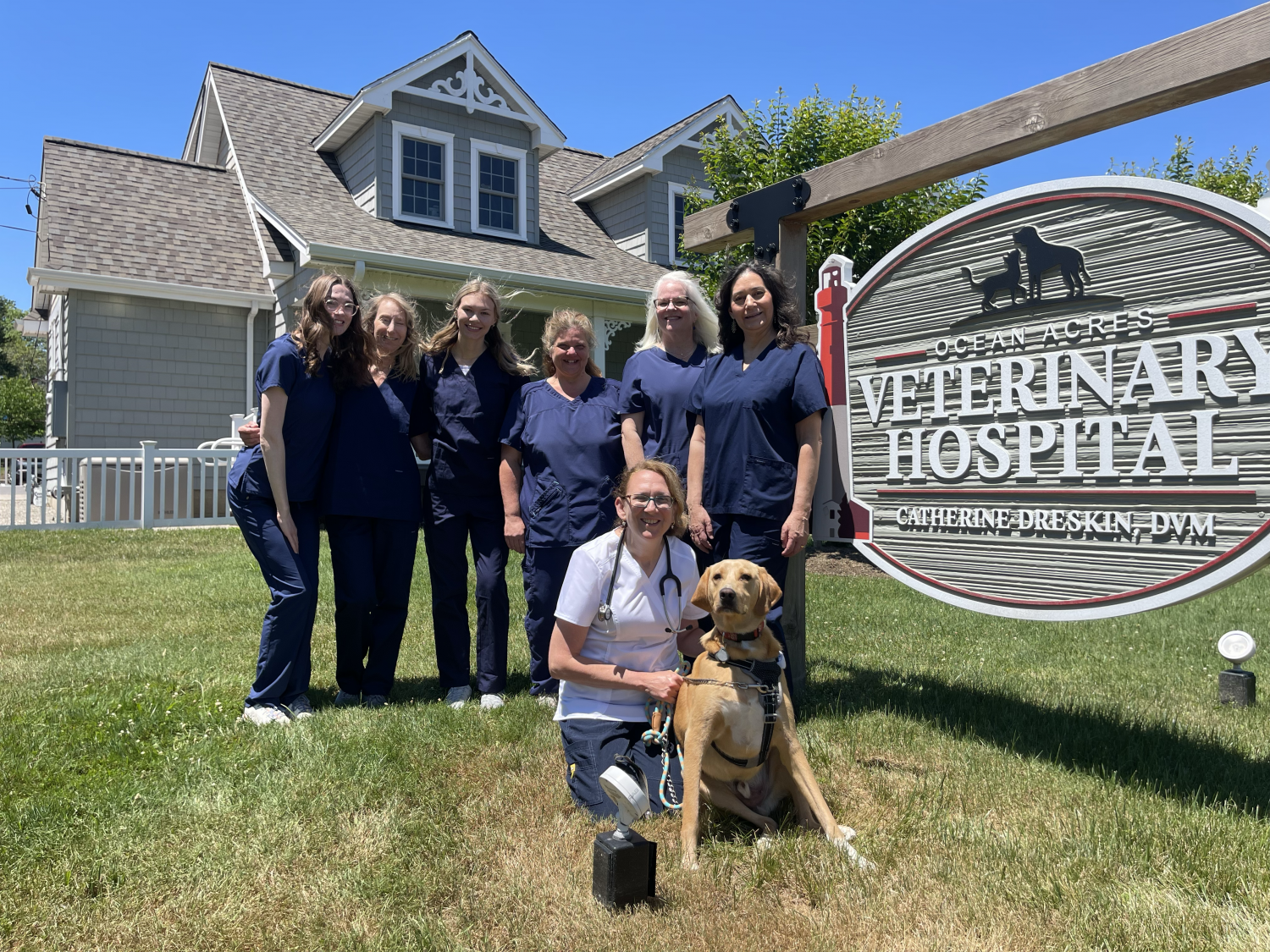 Ocean Acres Veterinary Staff in front of building